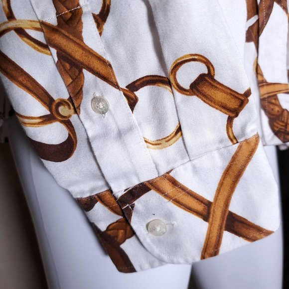 Lauren Ralph Lauren cotton horse theme  blouse - Picture 6 of 9